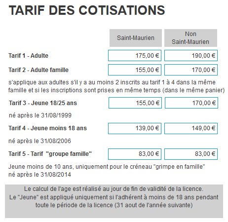 Avantages adhérent – SMUS Escalade