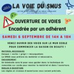 Ouverture de voies samedi 6 sept de 14h à 18h salle Brossolette