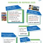 Les horaires de la rentrée 2025 – 2026