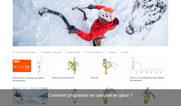 Comment progresser en cascade de glace